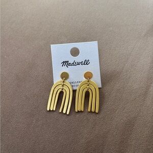 Madewell stacked arch statement Earrings NWT in gold